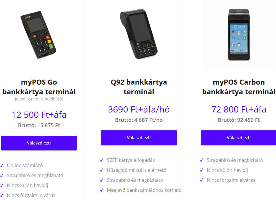 Bankkártya elfogadás
